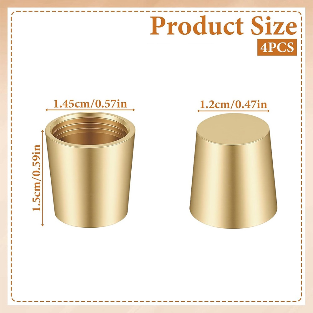 Display Risers Set - 4 Peças de Pés de Latão