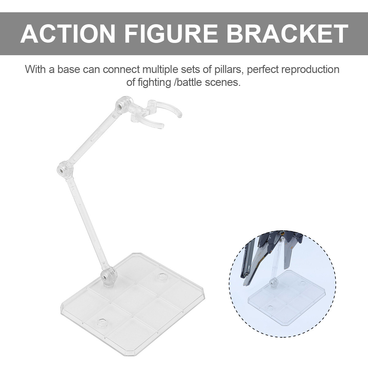 Action Figure Stand - 5 Peças de Suporte Robusto para