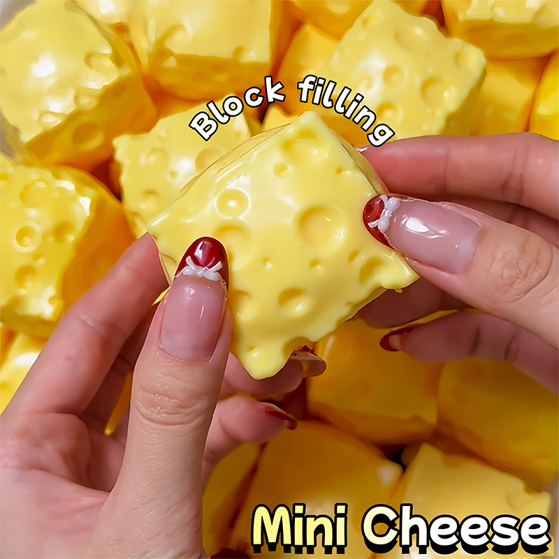 Building Block Mini - Mini Cubos de Queijo Squishy: Brinquedos